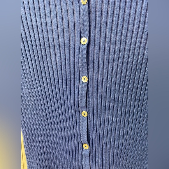 Cable & Gauge Royal Blue Ribbed Cardigan size Large - Picture 3 of 7